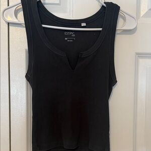 PacSun Black Ribbed Tank Top